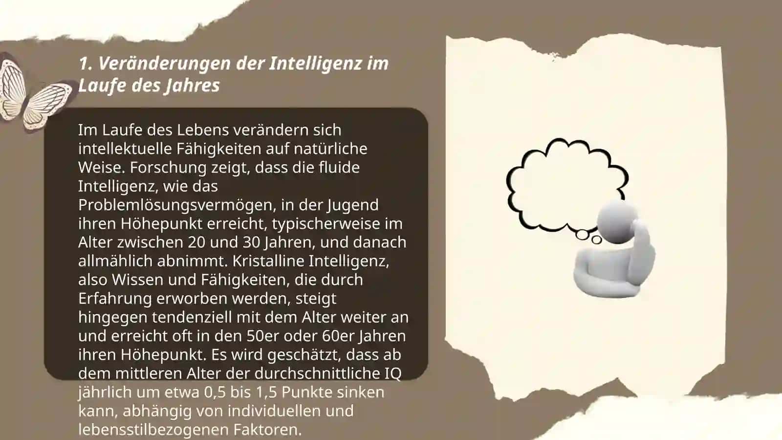 Veränderungen der Intelligenz im Laufe des Jahres 3