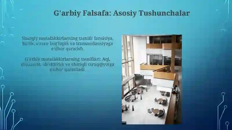 Falsafaning mohiyati boʻyicha Sharq va Gʻarb mutafakirlarining tasniflari 3