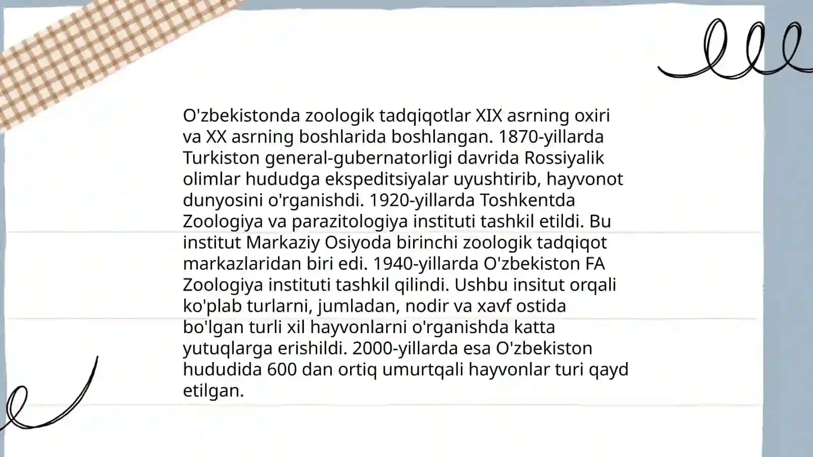 O'zbekistonda zoologik tatqiqotlarni rivojlanishi 3