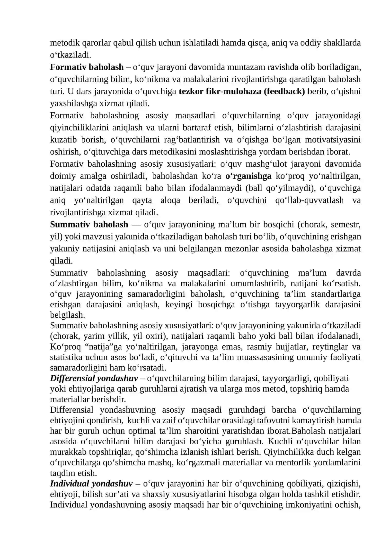 Kun mavzusi: Baholash natijalariga asoslangan o‘quv jarayonini takomillashtirish strategiyalari 3