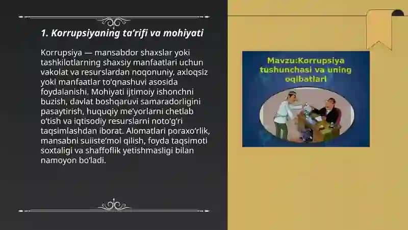 Korrupsiyaning mohiyati va uning oqibatlar 3