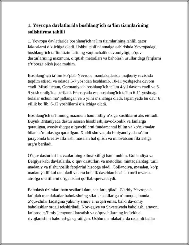 YEVROPA MAMLAKATLARIDA TALIM TARBIYA MASALALARINING OLIB BORILISHI VA KOMPRAVISTIK TAHLILI 3