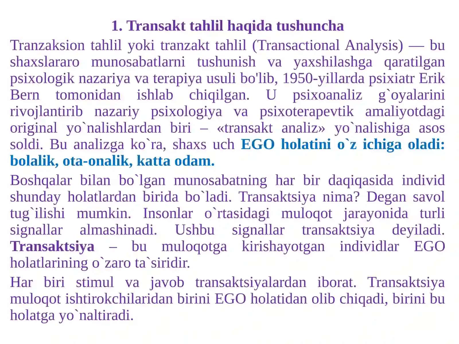 3-mavzu. Muloqot psixologiyasida transakt tahlilning roli 3