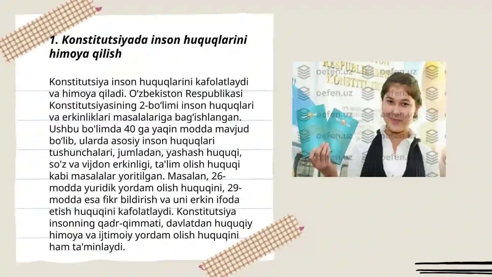 Yangi O'zbekistonda inson haq - huquqlari va erkinliklari kafolatining yaratilishi 3