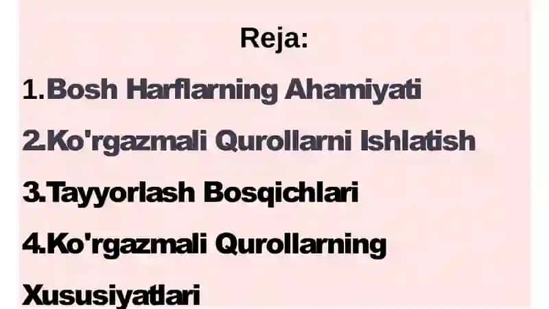 Bosh Harflarni O'rgatish uchun Ko'rgazmali Qurollar 3