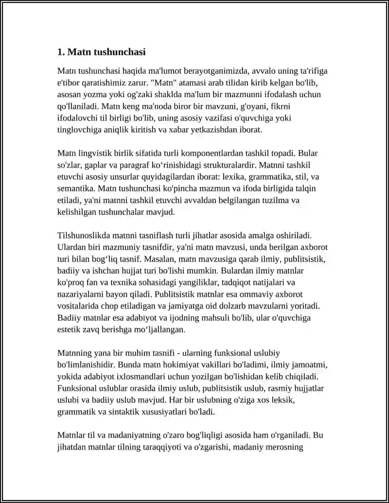Matn Turlari va Tarkibi 3