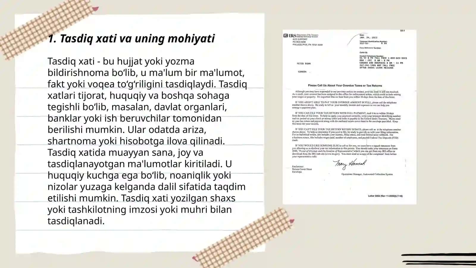 Tasdiq xati va farmoyish xati 3