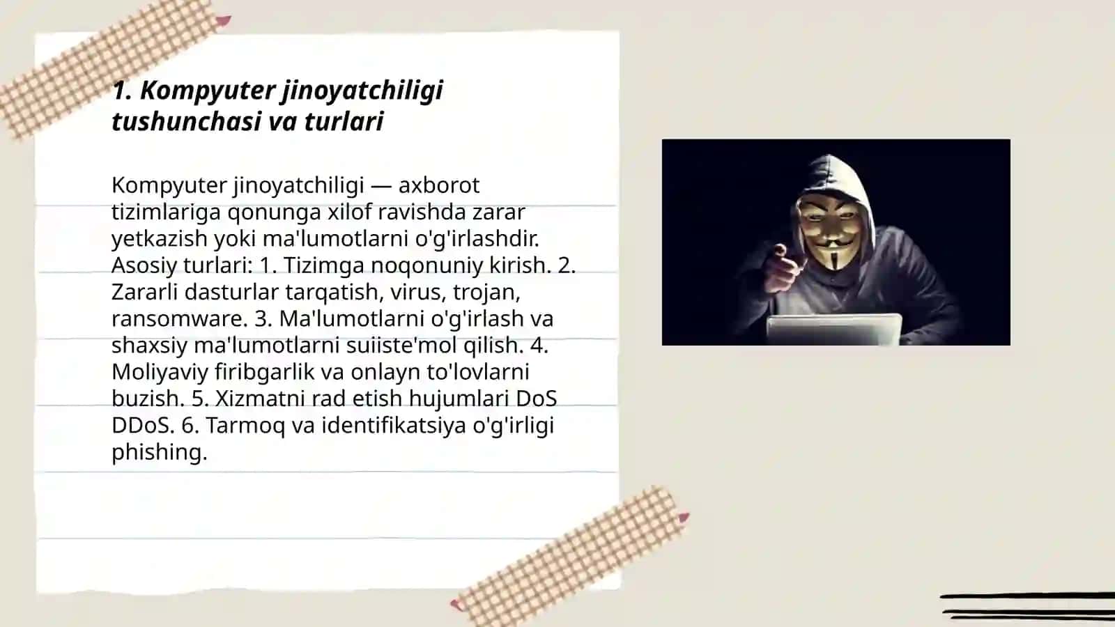 Kompyuter jinoyatchiligi va xavfsizligi 3