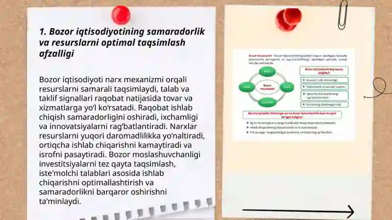 Bozor iqtisodiyotining afzalliklari va ziddiyatlari 3
