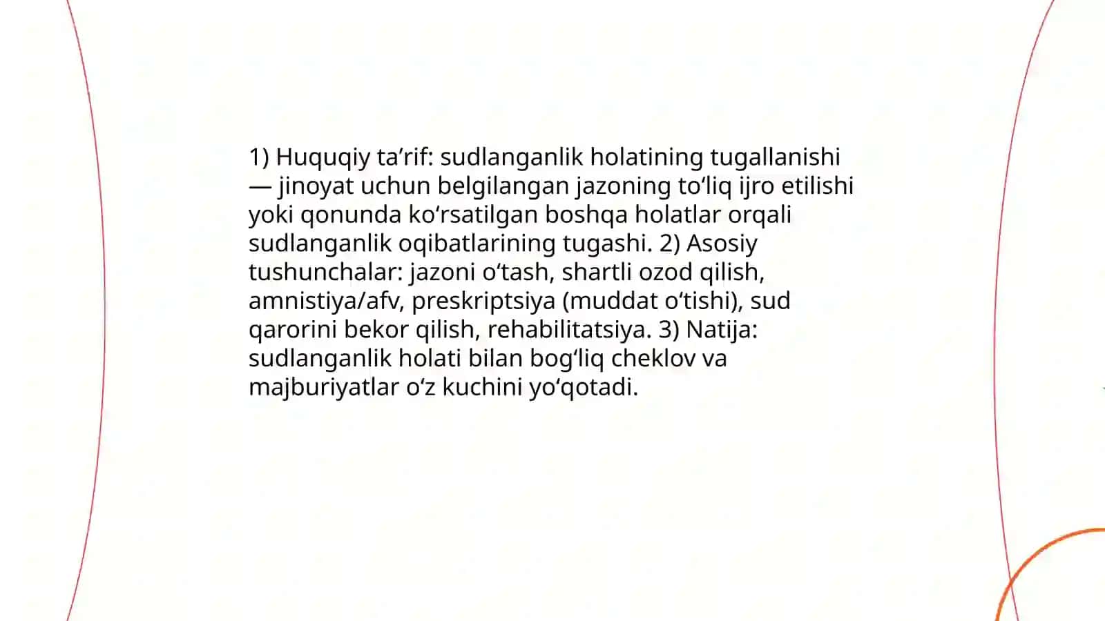 Sudlanganlik Holatining Tugallanishi yoki Sudlanganlikni Olib Tashlash Muddatlarini Hisoblash 3