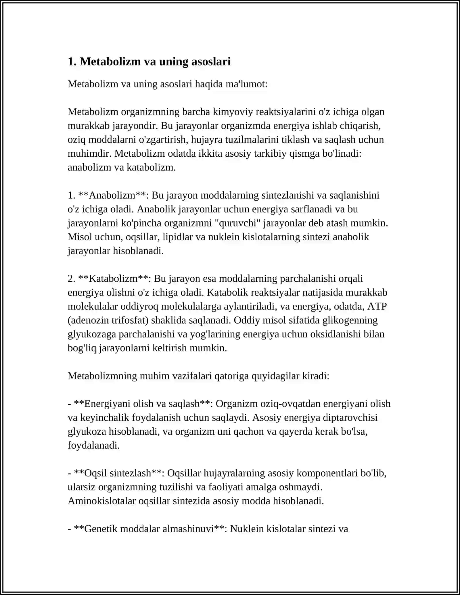 METABOLIZM JARAYONIDA ENERGIYA HOSIL BULISHI VA SARFLANISHI 3