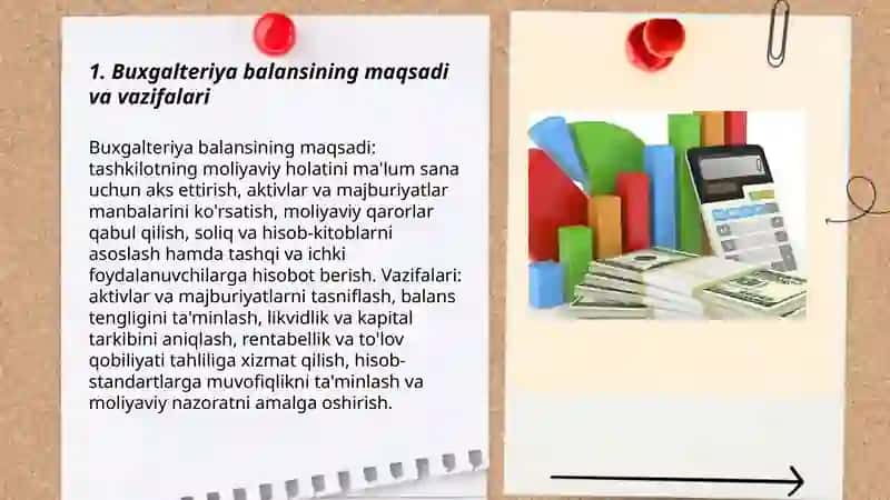 Buxgalteriya balansi toʻgʻrisidagi hisobotni tayyorlash va tuzish 3