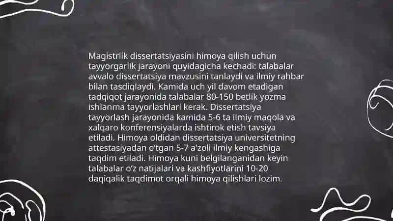 Magistrlik dissertatsiyasini himoya qilish uchun tayyorgarlik jarayoni 3