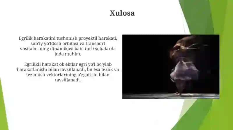 Egri chiziqli harakat 3