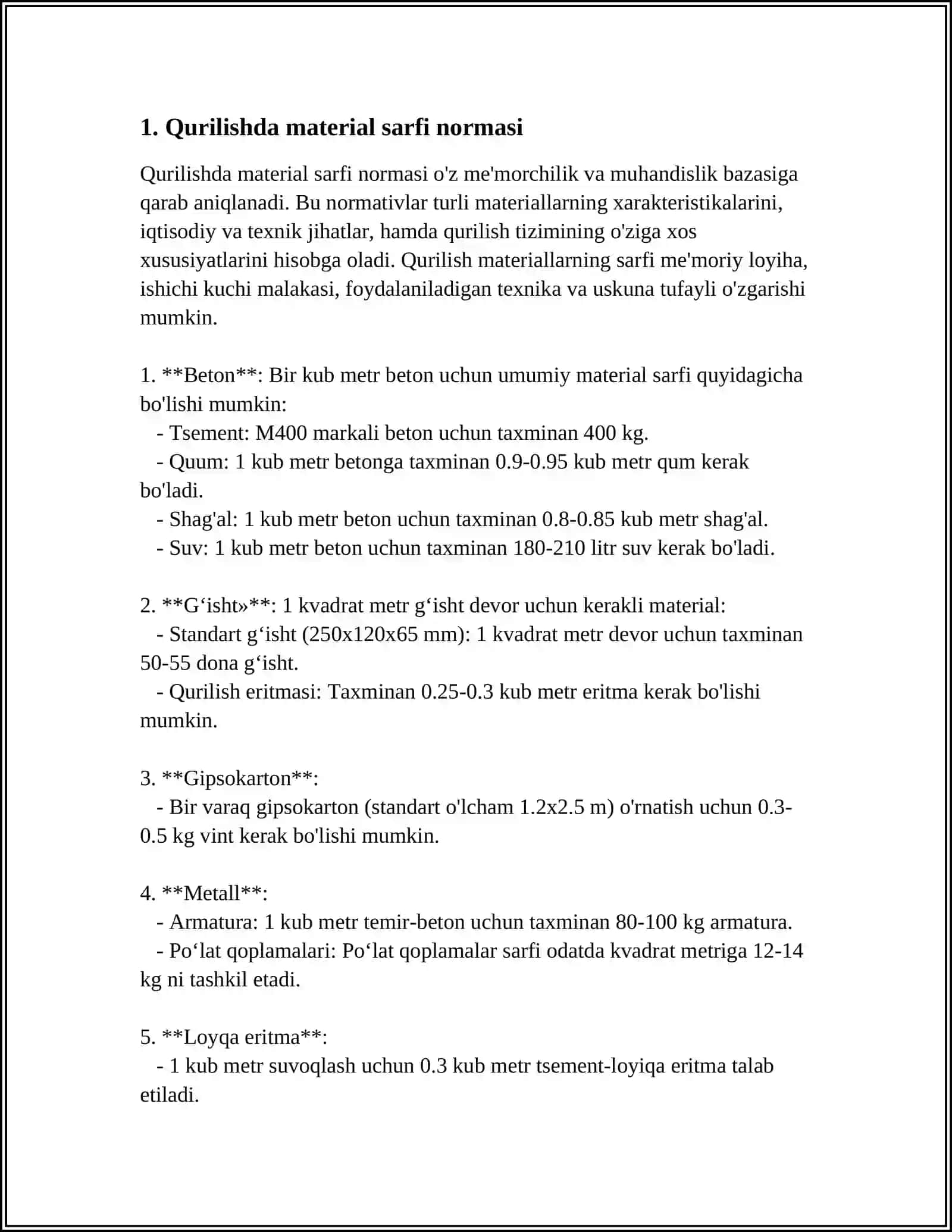 QURILISHDA VAQT NORMALARIDA ISHLAB CHIQARISH NORMALARINI ANIQLASH 3