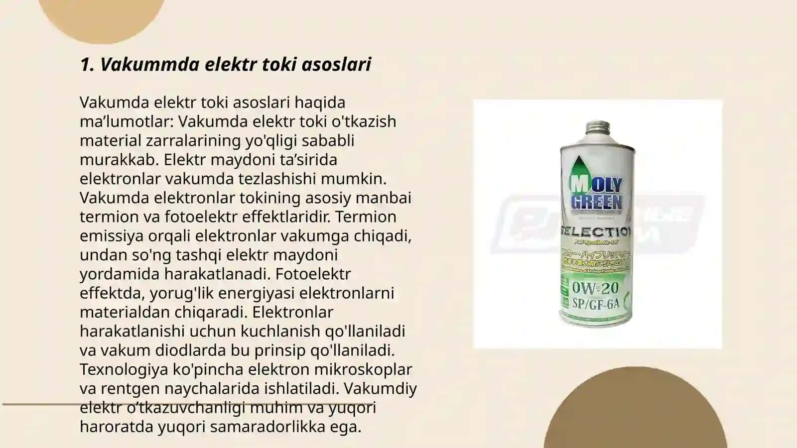 Vakummda elektr toki va termoelektron emissiya hodisasi 3