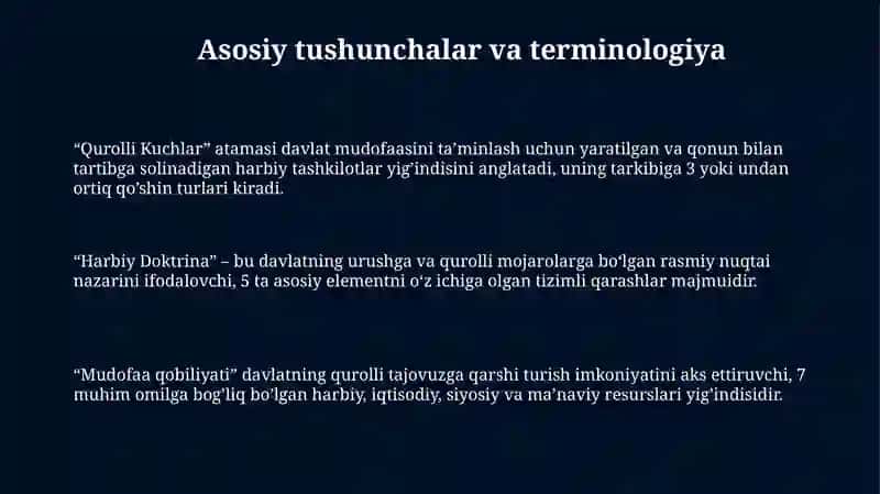 HARBIY XIZMAT ASOSLARI BO‘LIMI 3
