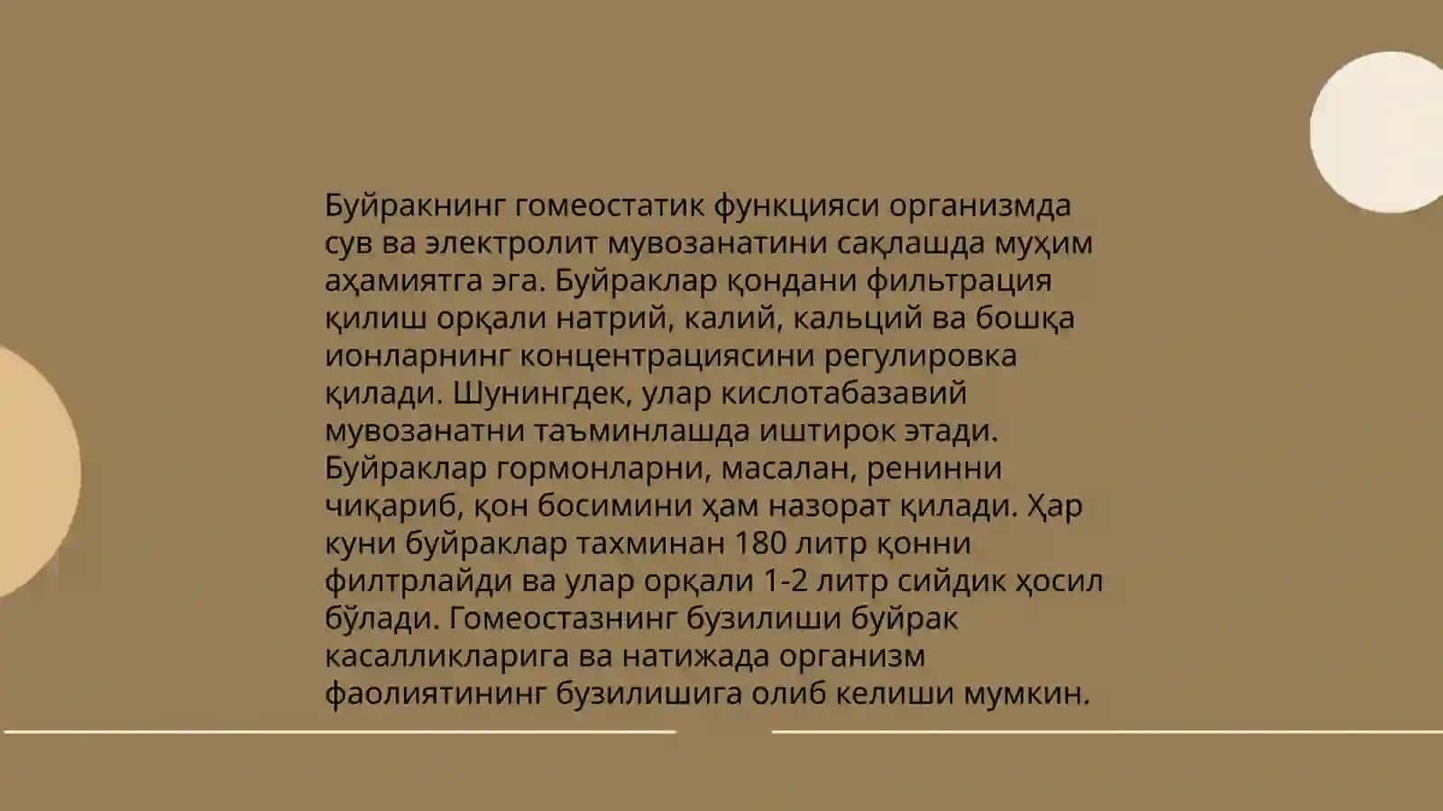 Буйракнинг гомеостатик ва секретор функциялари 3