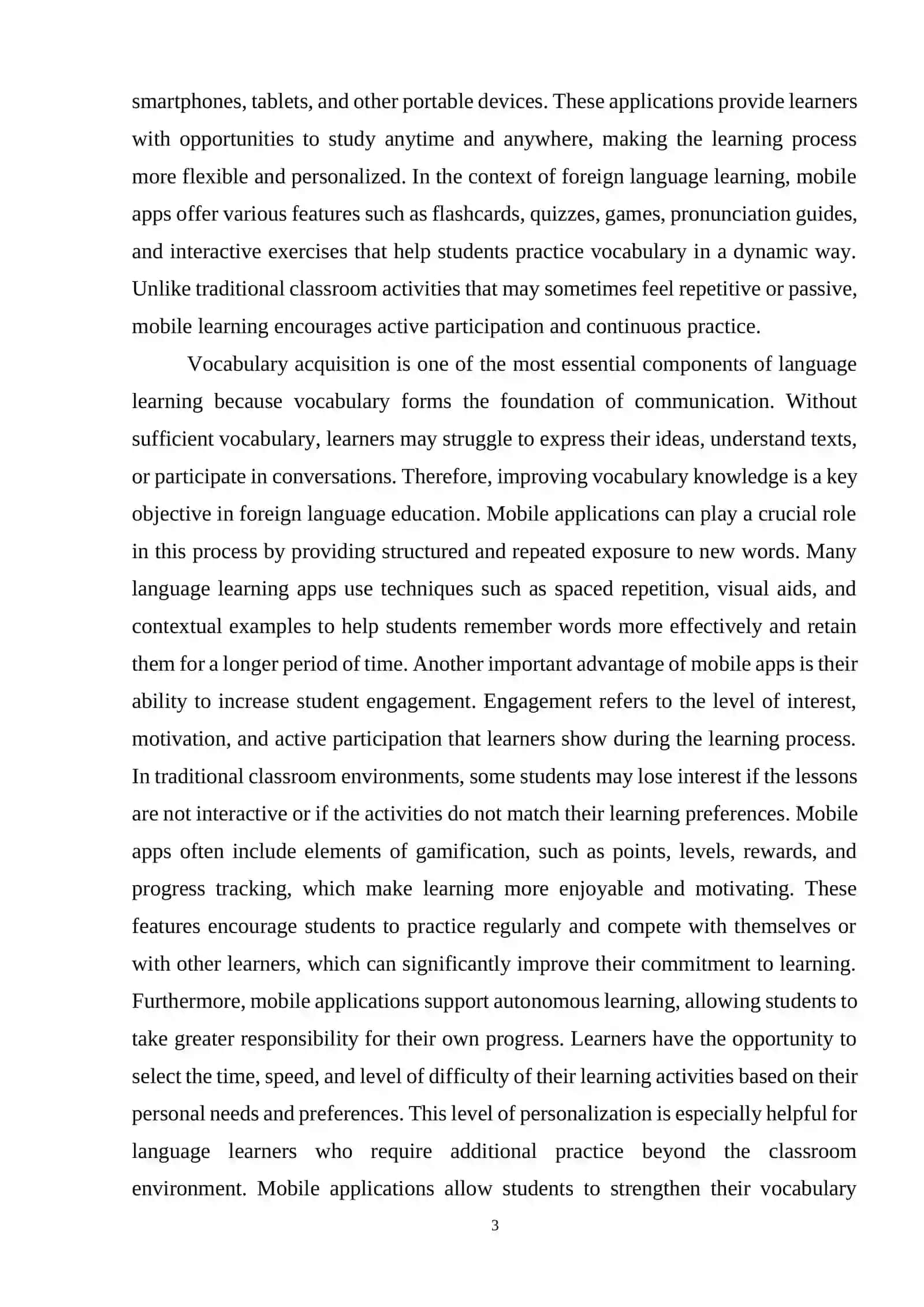 THE ROLE OF MOBILE APPS IN ENHANCING VOCABULARY ACQUISITION AND STUDENT ENGAGEMENT 3