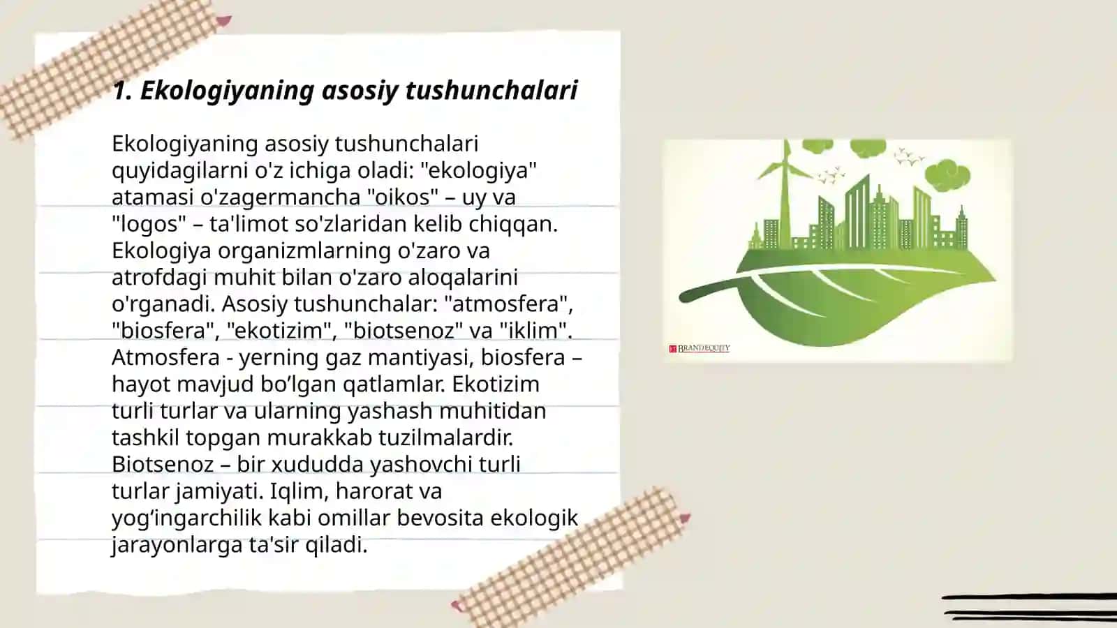 Ekologiya. Odam biosfera. Odam ekologik adaptip tiplari 3