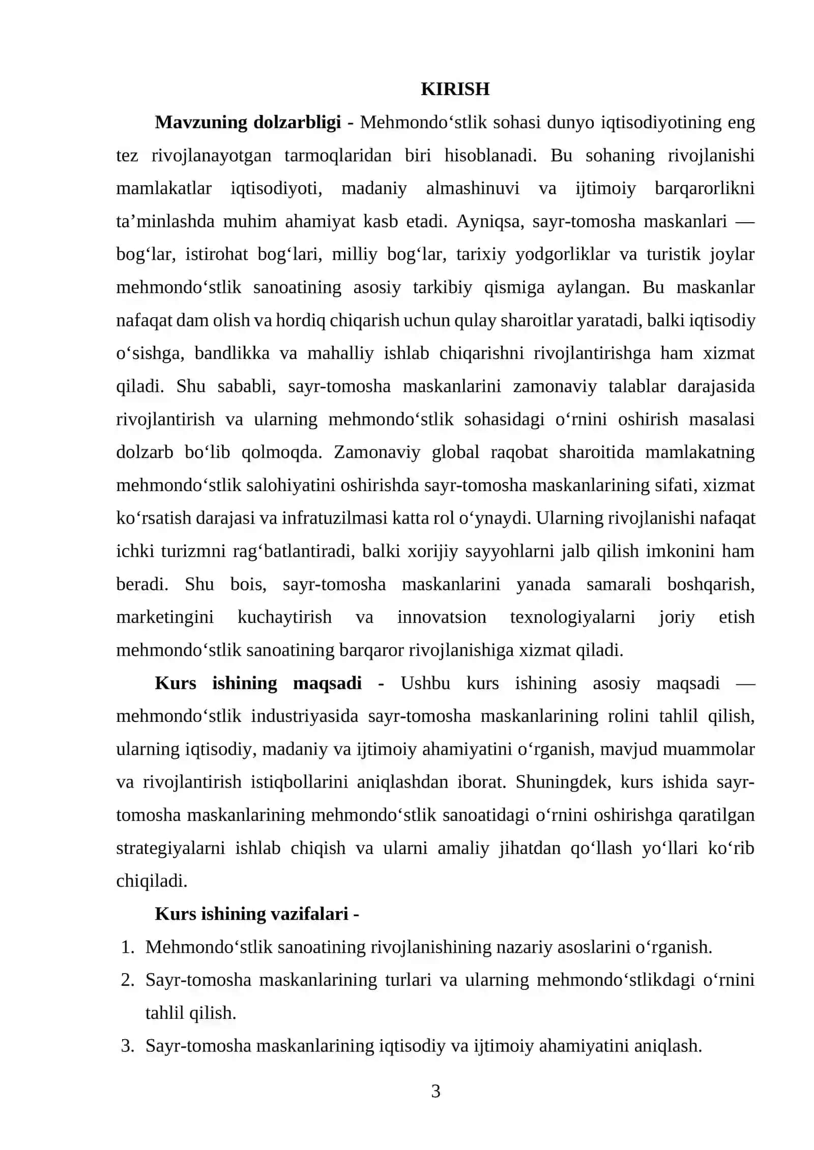 MEHMONDO'STLIK INDUSTRIYASINI RIVOJLANTIRISHDA SAYR-TOMOSHA MASKANLARINING O'RNI 3