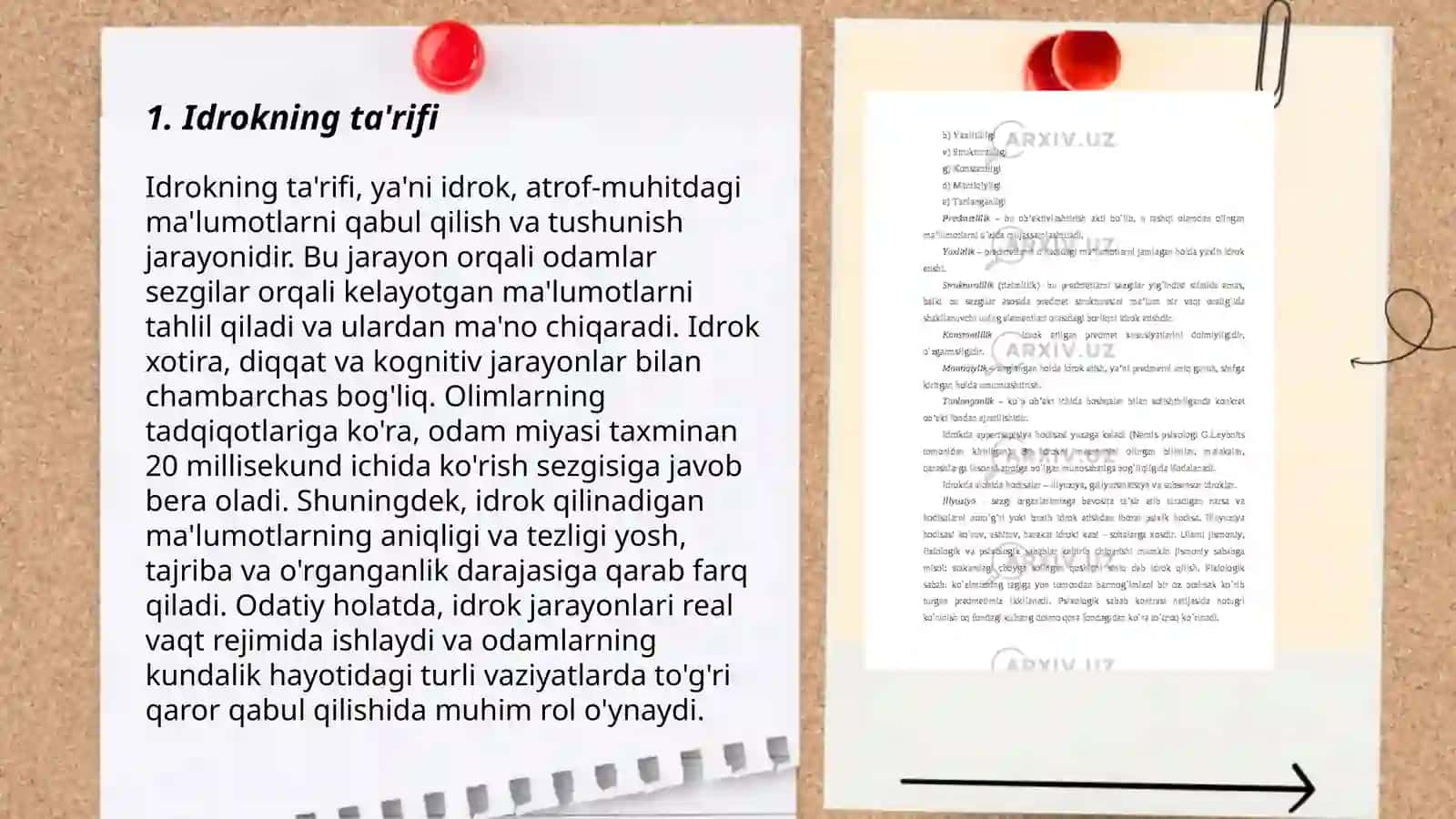 Idrok haqida tushuncha va uning xususiyatlari 3
