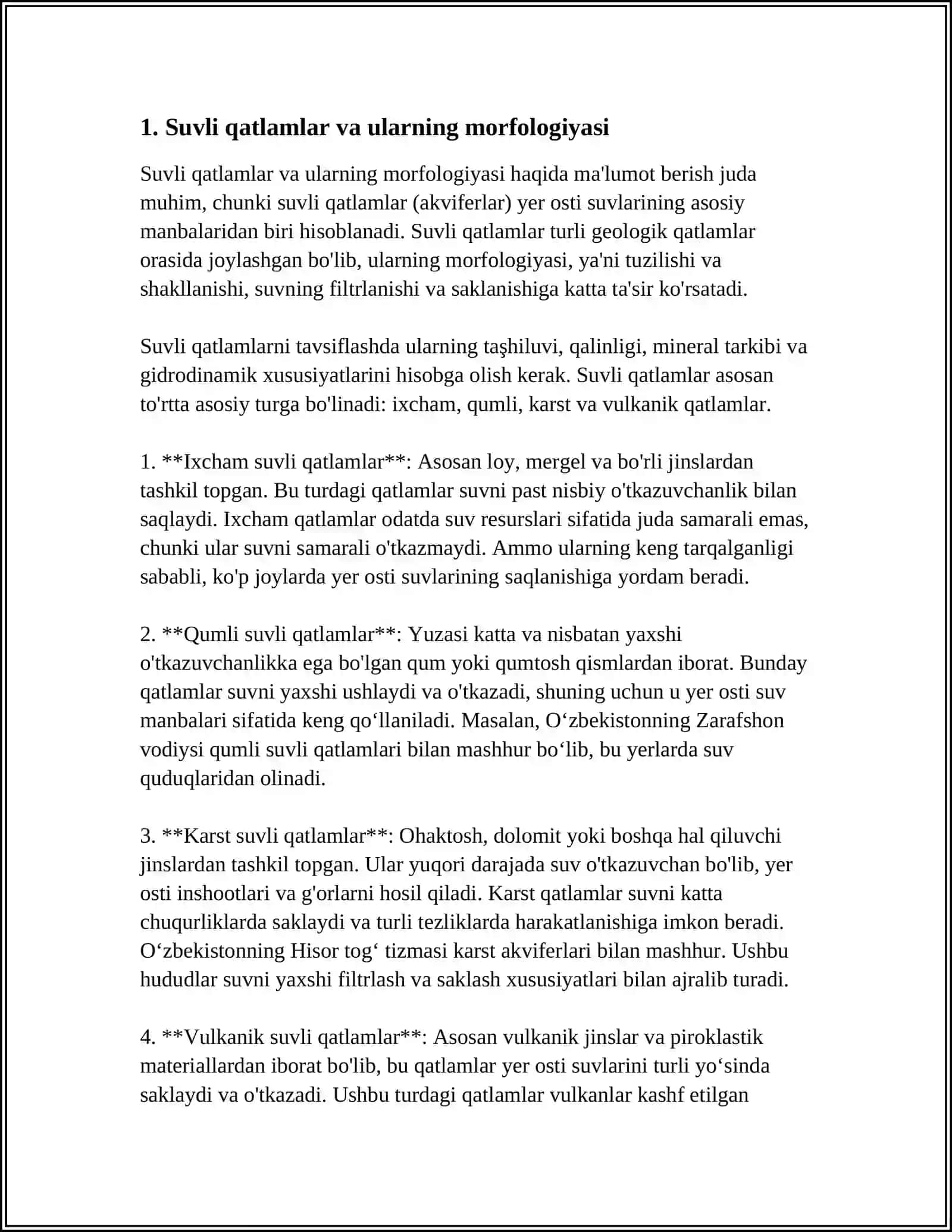 SUVLI QATLAMDA GAZ OMBORINI TASHKIL QILISH 3