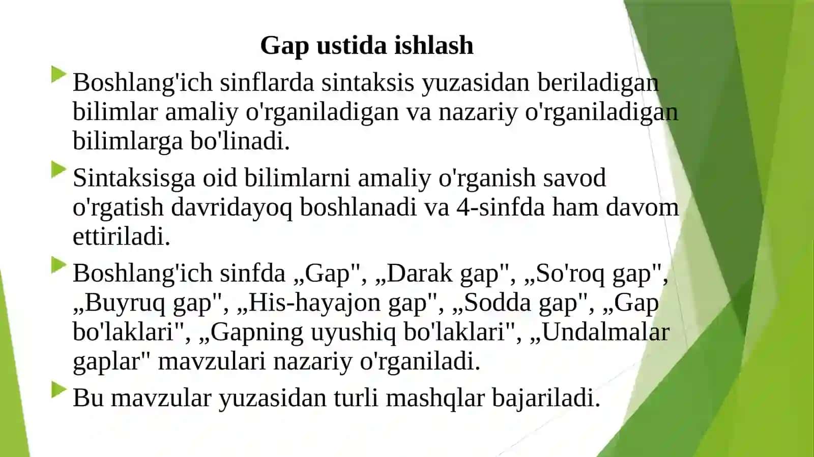 Boshlang`ich sinflarda sintaktik tushunchalar ustida ishlash 3