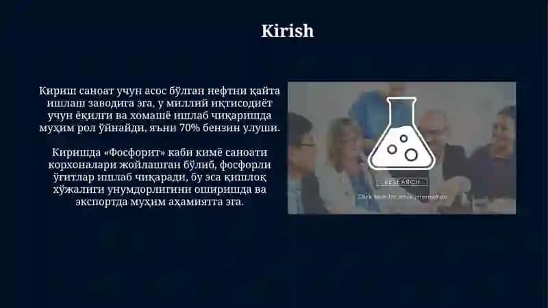 Kimyo fanining sanoat va xalq xoʻjaligi rivojidagi ahamiyati 3