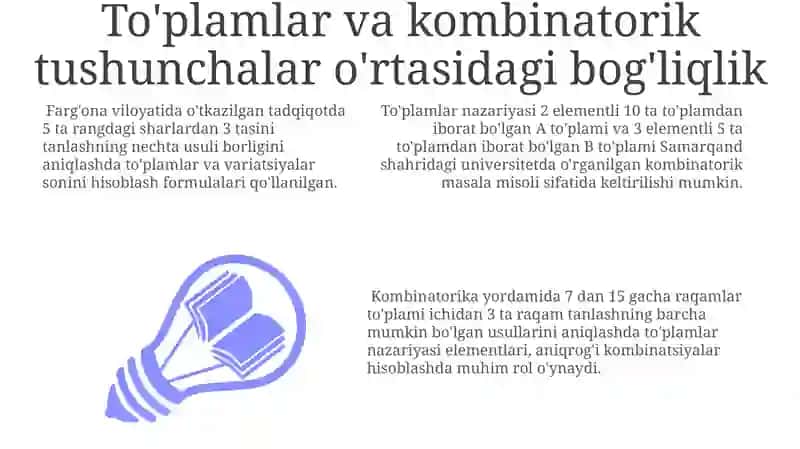 To'plamlar va kombinatorik tushunchalar 3