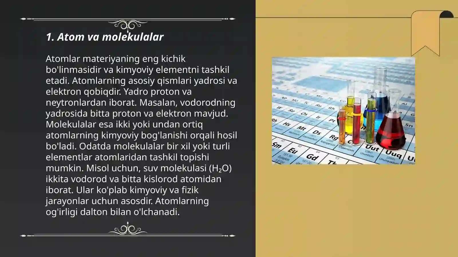 Dastlabki kimyoviy tushunchalar 3