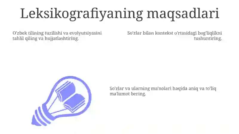 Leksikografiyaning maqsadlari 3