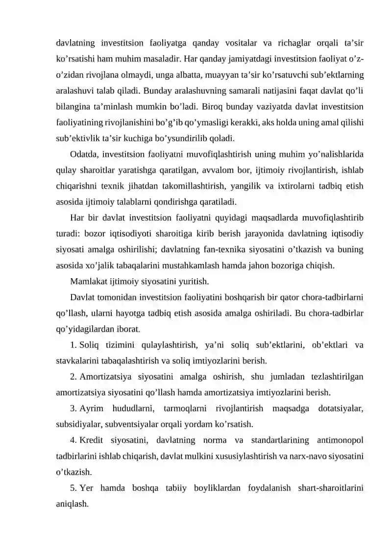 Investitsiya faoliyati ishtirokchisining huquq va majburiyatlari 3