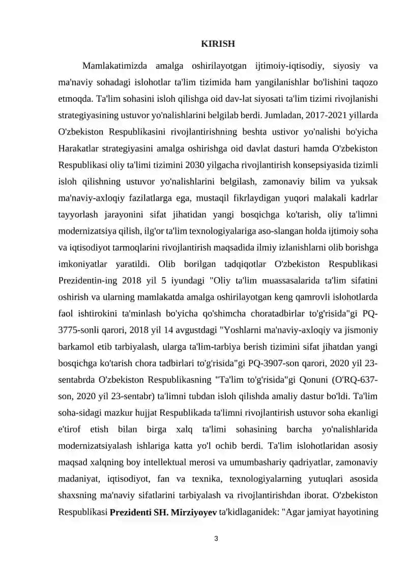"XX ASRNING 70-80 YILLARIDA O'ZBEKISTONDA XALQ TA'LIMI" 3