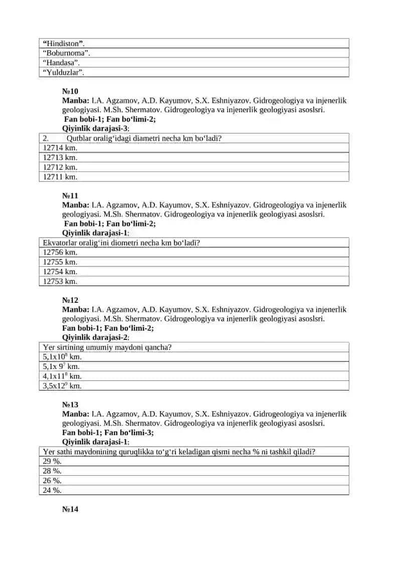 Gidrogeologiya va injenerlik geologiyasi 3