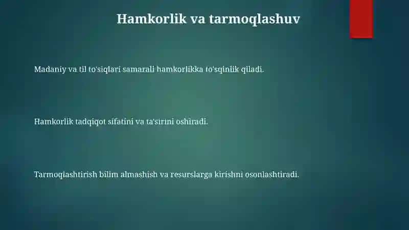 Madaniy va Tilga oid Masalalar 3