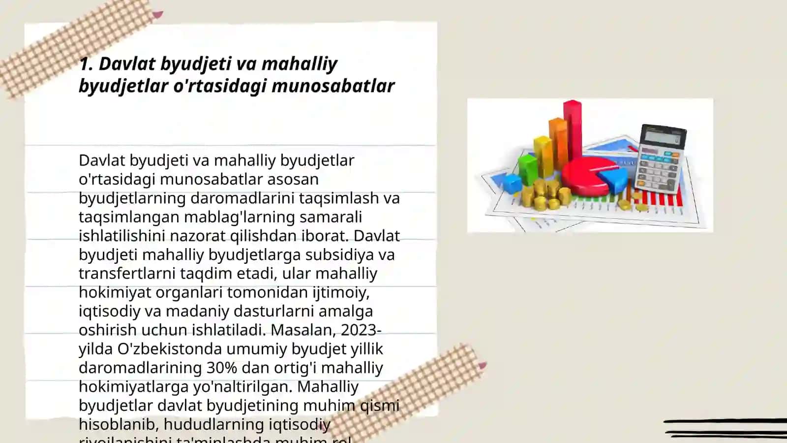 Davlat budjetining mamlakat moliya tizmining boshqa bo’g’inlari bilan o’zaro munosabatlari 3