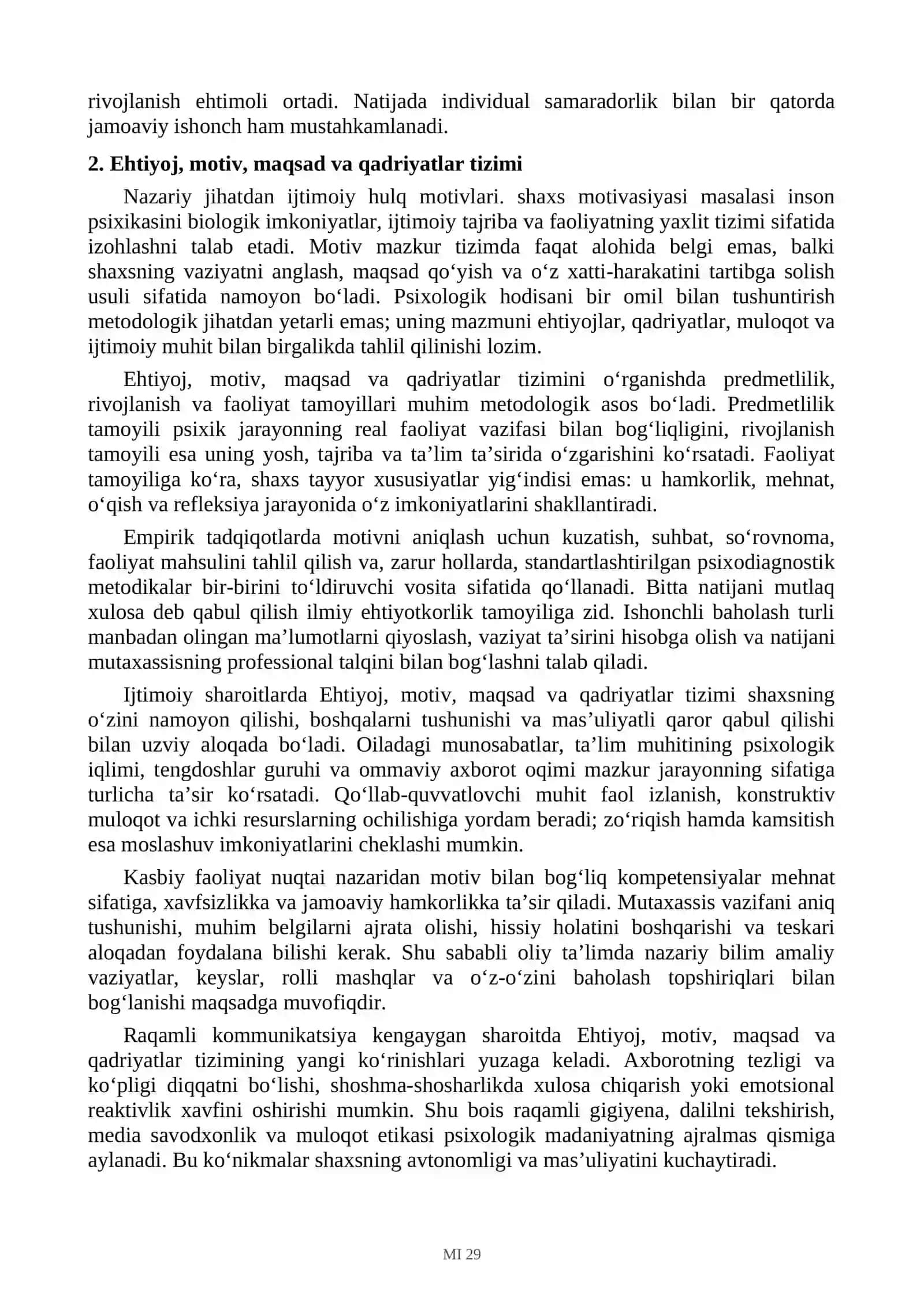Ijtimoiy hulq motivlari. Shaxs motivasiyasi 3