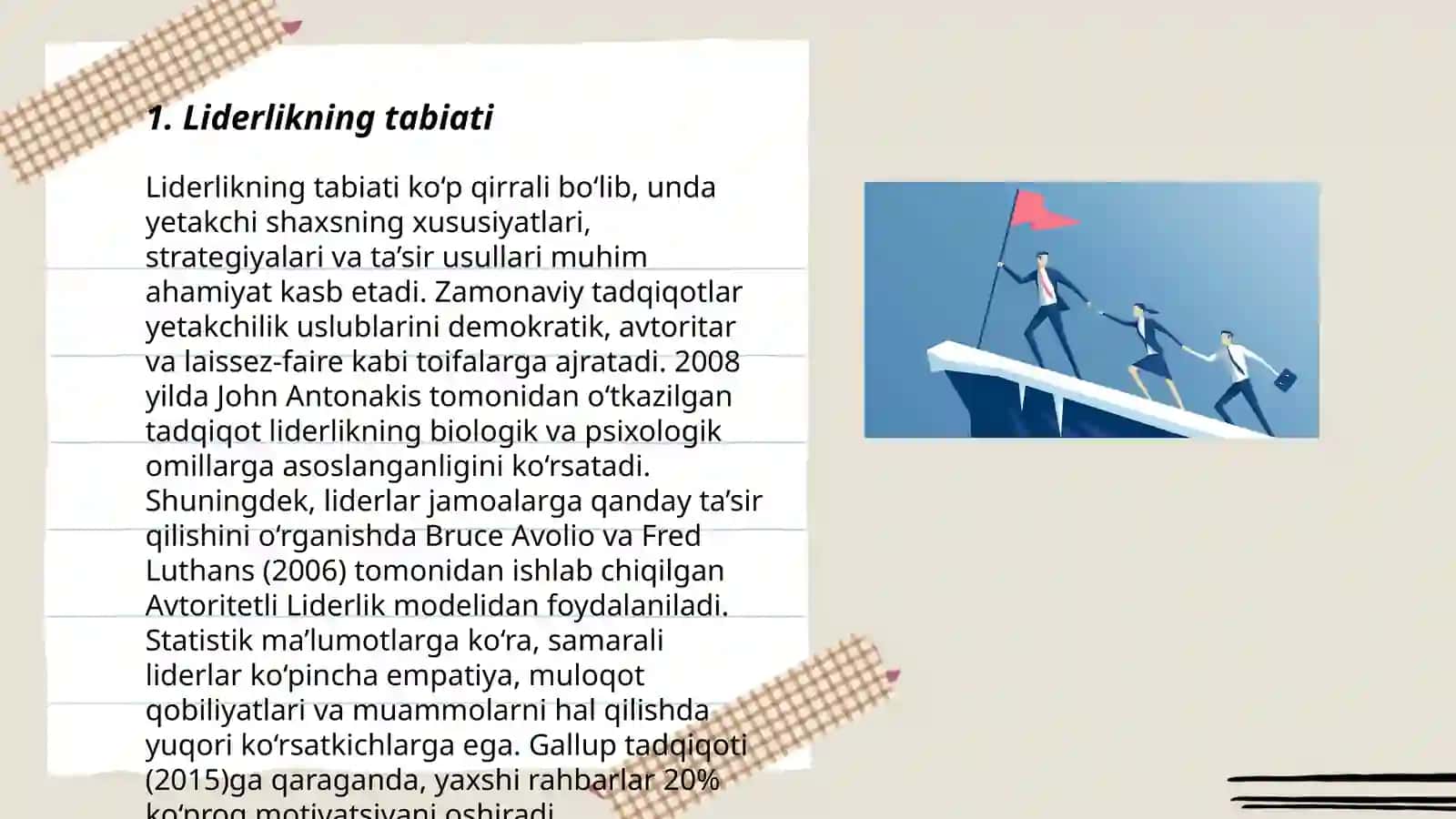Liderlikning tabiati 3