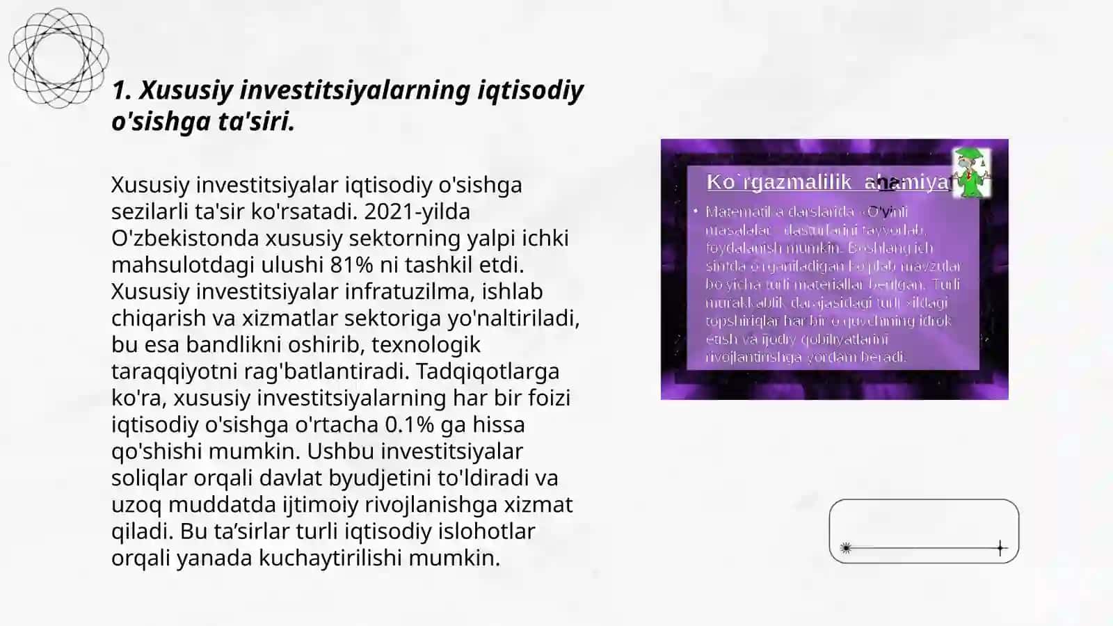 Iqtisodiyot va uning real sektorini rivojlantirishda xususiy investitsiyalarning o'rni va ahamiyati 3
