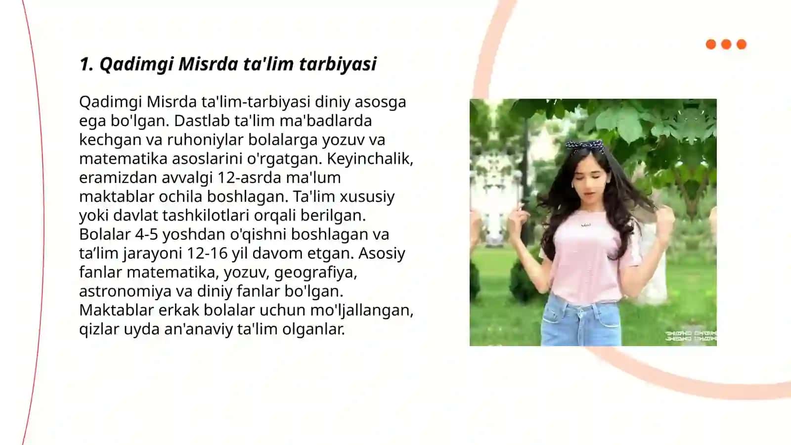 Eng qadimgi davrlardan VII asrgacha ta'lim tarbiyasi va pedagogikfikrlar 3