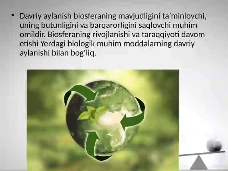 Biosfera modd va energiya ning davriy aylanishi 3