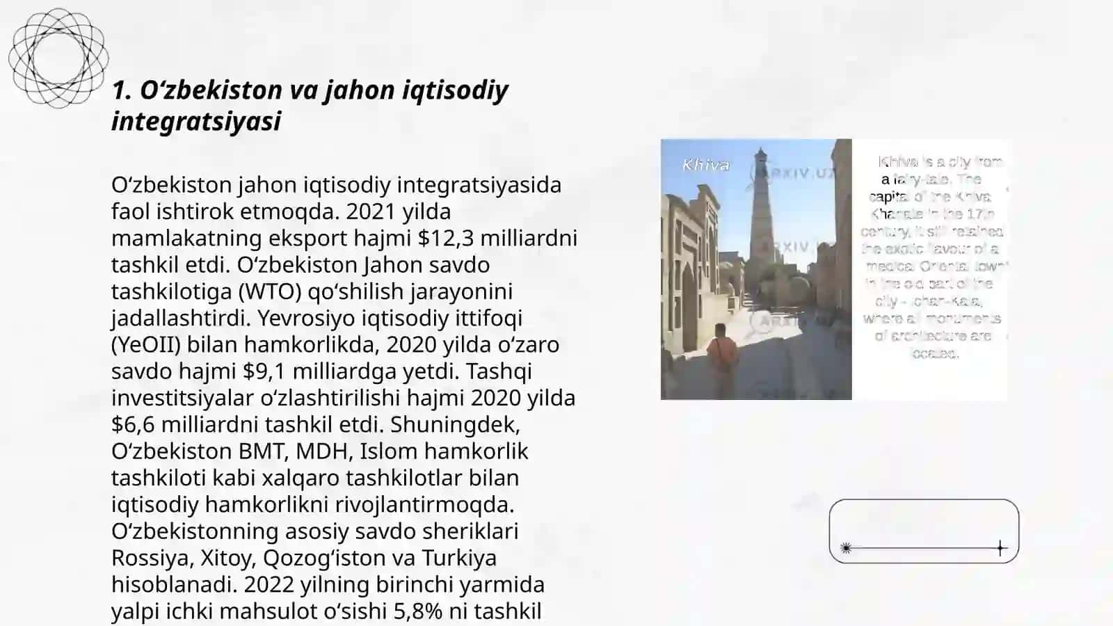 Oʻzbekiston va jahon iqtisodiy integratsiyasi 3
