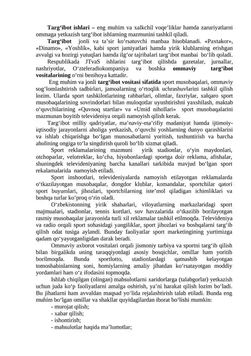 O‘zbekiston Respublikasida ommaviy sportni vujudga kelishi va rivojlanishining nazariy asoslari 3