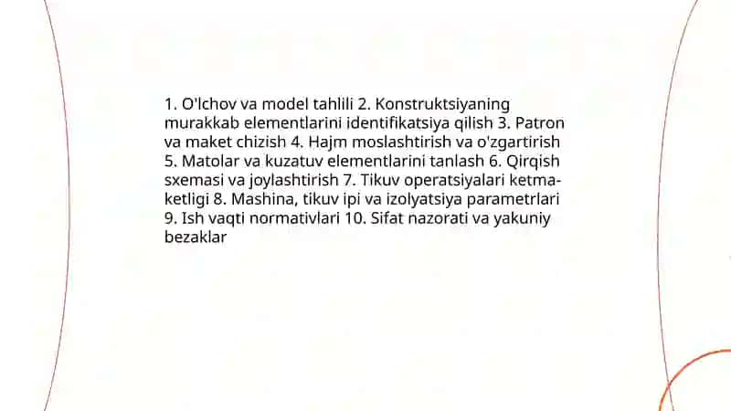 Ayollar murakkab usuldadi milliy ko'ylagi uchun texnologik xarita tuzish, maketini tikish, bayram uchun tikiladigan kiyimlarini texnologik xaritasini tuzish, maketini tikish 3