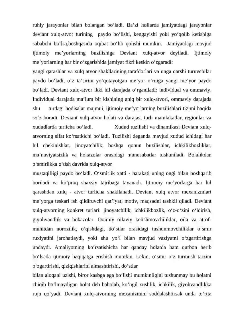 OILA VA DEVIANT XULQ ATVOR MANBAALARI 3