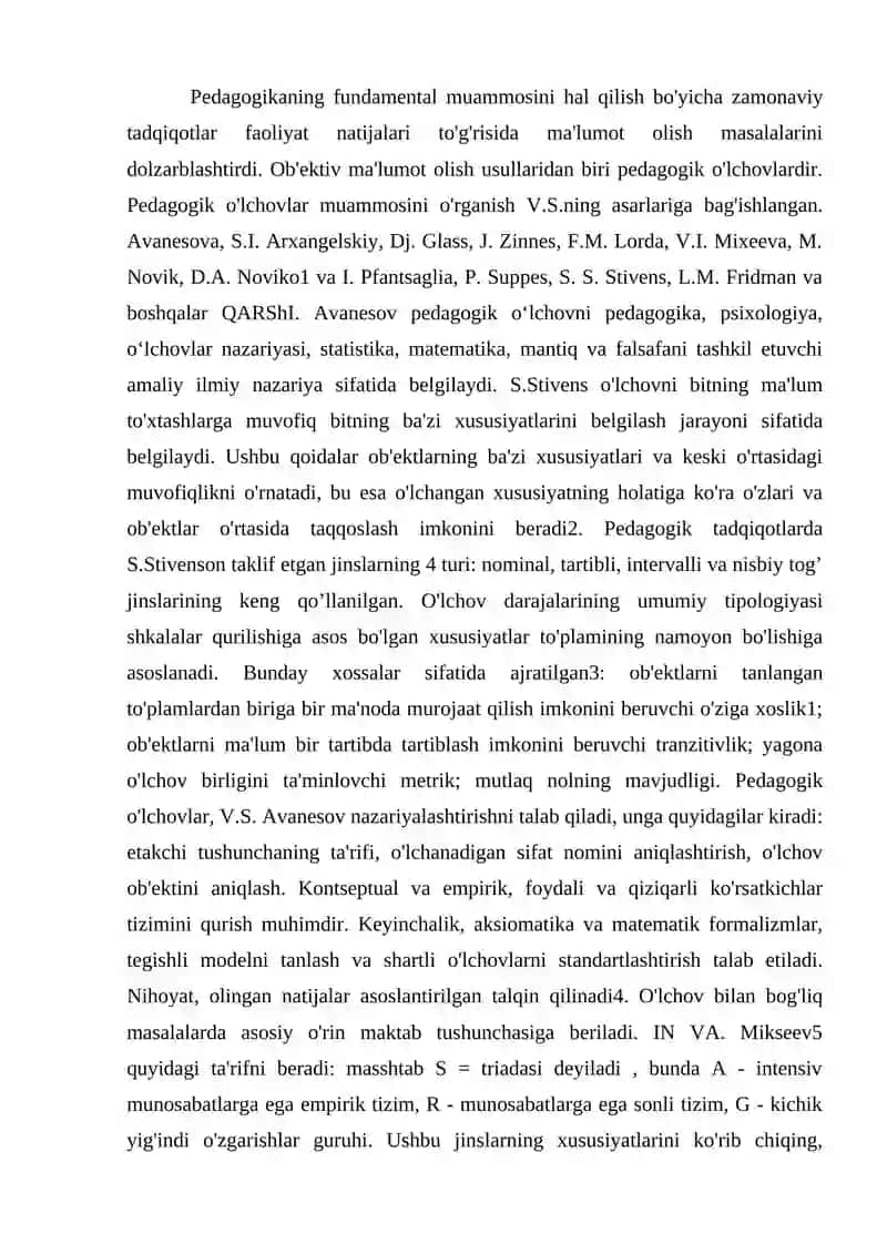 Testologiya va pedagogik o’lchovlar nazariyasi 3
