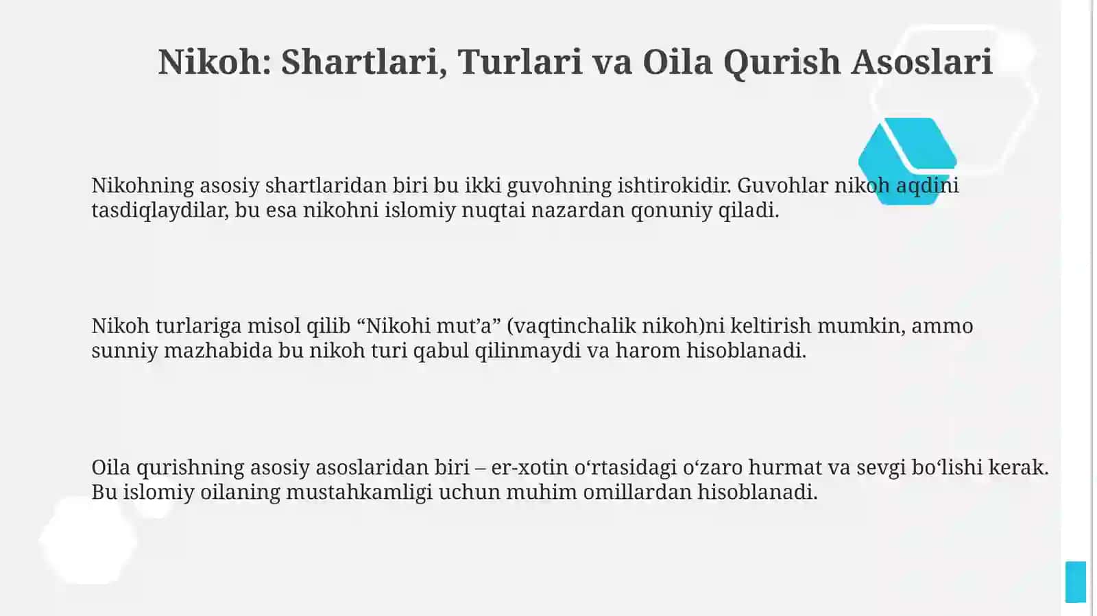 Islom huquqshunosligida oila, nikoh, taloq, idda,zihor 3