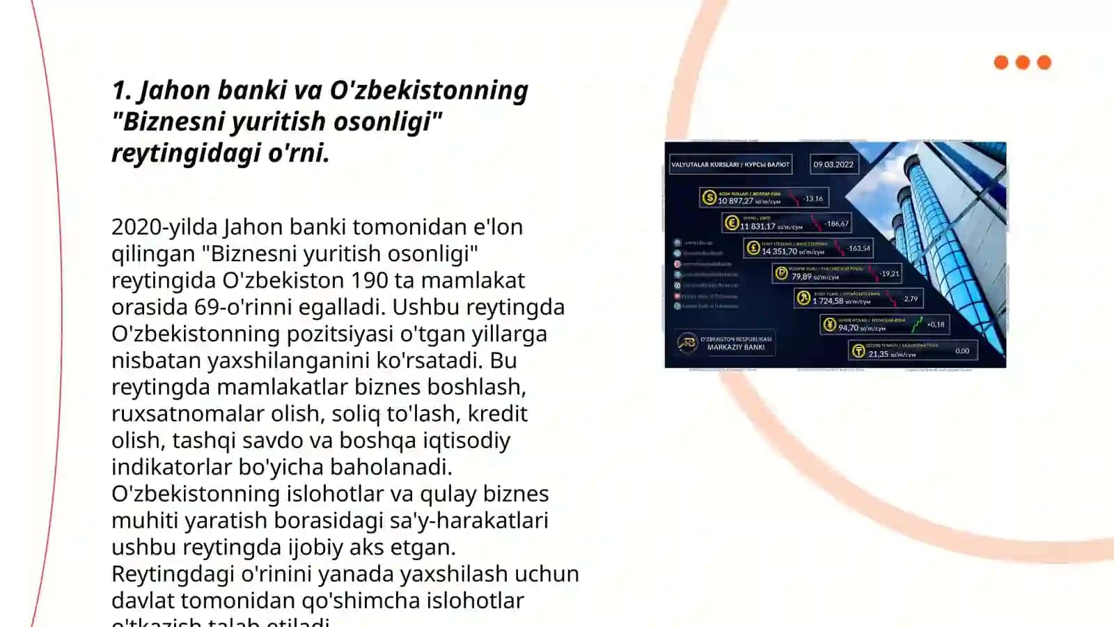 Iqtisodiy va ijtimoiy sohadagi ustuvor halqaro reytinglar va ularga O’zbekistonning integratsiyalashuvi 3