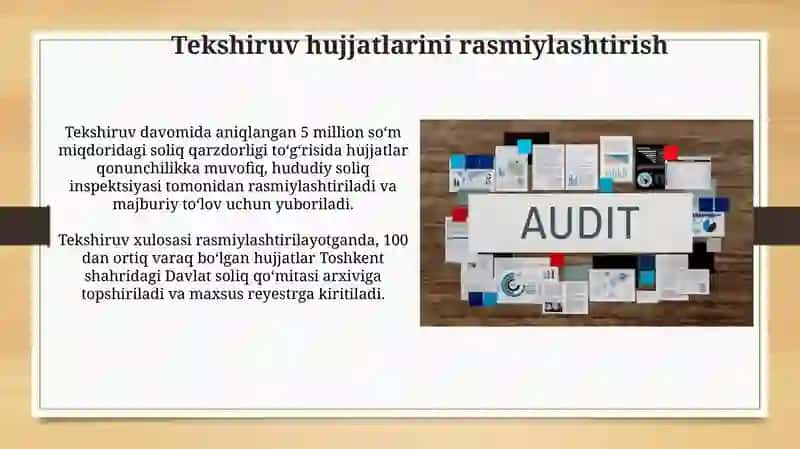 Soliq auditi natijalarini rasmiylashtirish 3